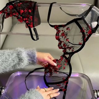 Set Balconette Sheer Bra – Thiết kế lưới thêu hoa
