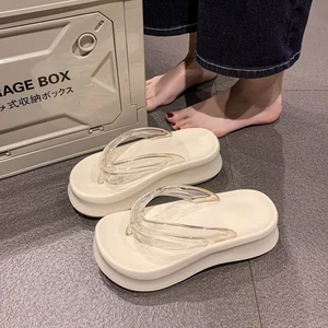 Dép xốp đế dày trong suốt dành cho nữ dép sandal đi biển trong kỳ nghỉ hè giải trí