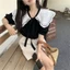 Áo sơ mi tay phồng cổ búp bê màu trắng dành cho nữ thiết kế thích hợp hàng đầu ngọt ngào nữ t