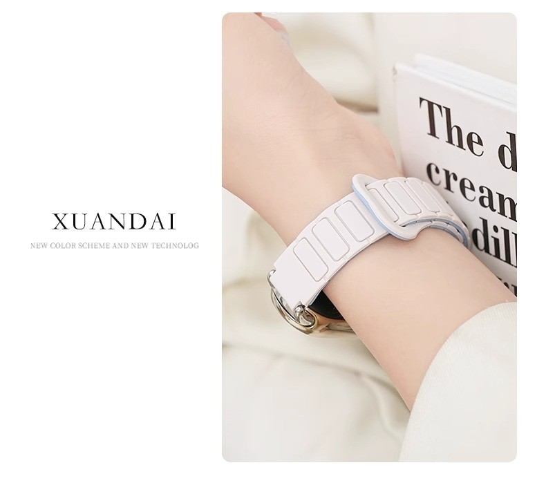 Dây đeo vòng silicon cho Xiaomi Mi Band 10 9 8 Vòng đeo tay từ tính có thể thay thế Correa cho dây đeo đồng hồ thể thao Xiaomi Band 10 – ảnh mô tả chi tiết 7