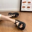 Giày sandal hở mũi nơ chấm bi kiểu Pháp nhẹ nhàng dành cho nữ mùa xuân hè mới đế dày đế dày L