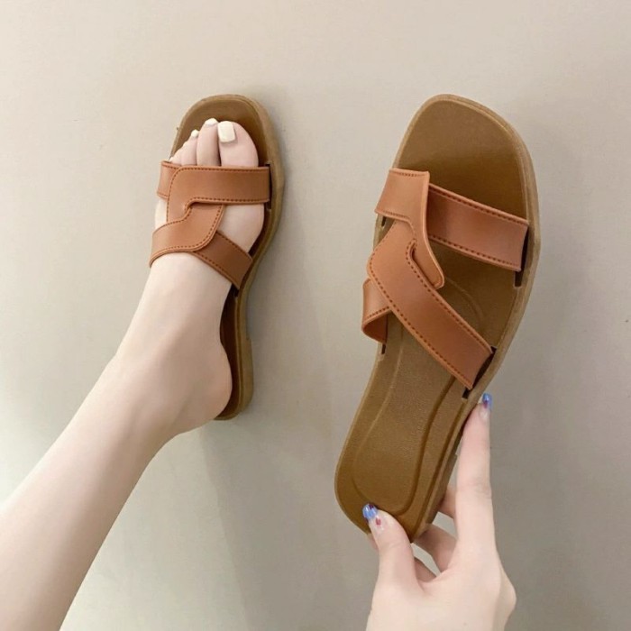 đôi dép xỏ ngón đế mềm mùa hè màu đen, trắng, xanh, nâu thời trang, giày nữ sỉ giá rẻ