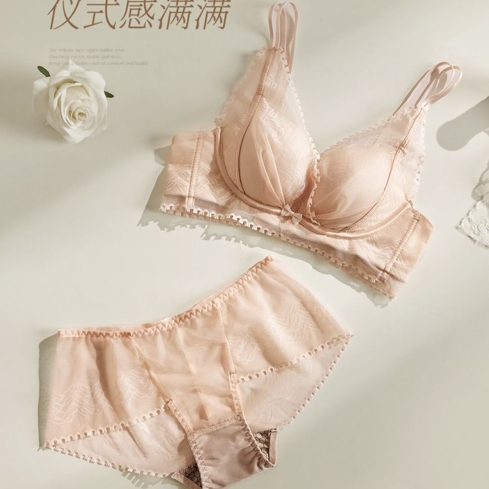 Quần Lót Ren Nữ Gợi Cảm Cho Ngực Nhỏ, Không Có Vòng Thép