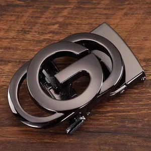Doanh Nhân Mới Thắt Lưng Nam Khóa Đầu Hợp Kim Vàng 18k Cao Cấp Tự Động Khóa 24k Khóa Đầu Phụ Kiện Thắt Lưng