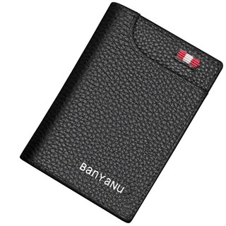 MONICOO Lớp Đầu Tiên Đựng Thẻ Da Bò Nam Siêu Mỏng Di Động Chống Trộm Bàn Chải Degaussing Đựng Thẻ Nữ