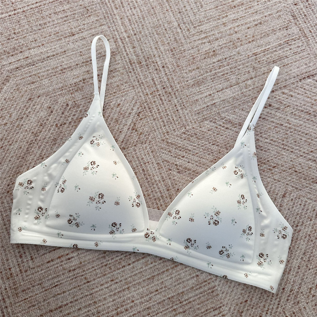 Áo ngực tam giác không dây Gingham dành cho nữ – Cốc mỏng nhẹ