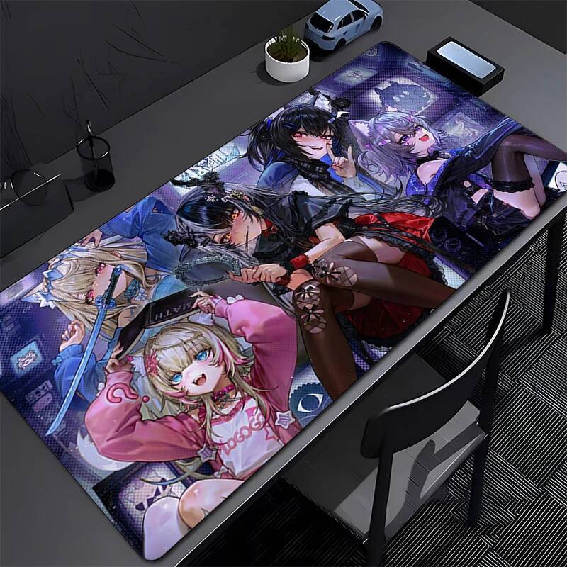 Miếng Lót Chuột Laptop Kawaii Anime HD In Bàn Phím Miếng Lót PC Hololive Cô Gái Chơi Game Mở Rộng Để Bàn Chuột Thảm Shiori Novella Mousepad