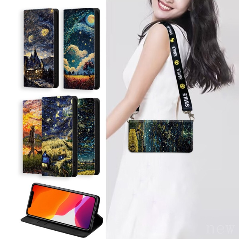 Ốp Điện Thoại Van Gogh Thích Hợp Cho OPPO Reno 11 Pro 12 13 14 F 15 Vỏ Bảo Vệ Tranh Sơn Dầu
