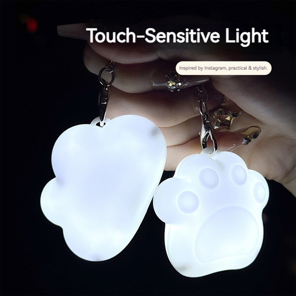 2 Chiếc Mới Dễ Thương Phát Sáng Móc Khóa USB Sạc Cảm Ứng LED Đèn Ngủ Túi Móc Khóa Túi Trang Trí Cô Gái Người Bạn Ngày Lễ Quà Tặng