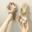 Dép Pháp nữ hoa trà kiểu Pháp mới hở mũi dày gót kiểu cổ tích Giày sandal một dây