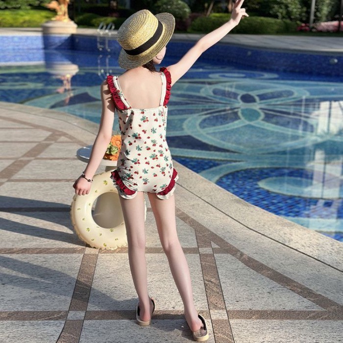 Đồ bơi trẻ em cho bé gái và bé trai từ 8 đến 12 tuổi Đồ bơi kiểu dây hoa mới mùa hè với khí c