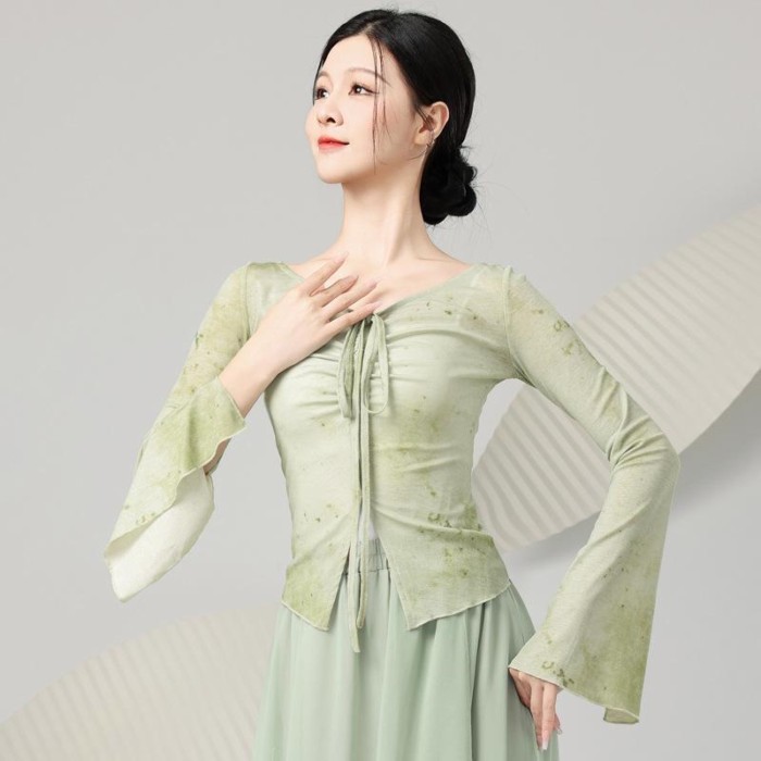 quần áo khiêu vũ cổ điển quần áo khiêu vũ phong cách mới quần áo luyện tập gạc trang nhã quần áo