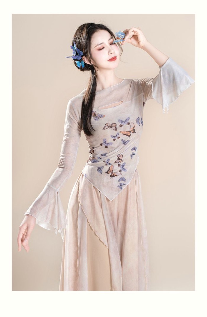 khiêu vũ cổ điển mực bướm cơ thể vần gạc khiêu vũ Trung Quốc múa cổ điển quần áo thực hành hiệu