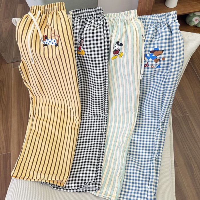 Women's Walking Pants With Double Pockets, New Style, Japanese Students' Home Loose Casual Wi