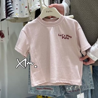 Áo thun ngắn tay in hình Mickey thời trang mùa hè cho bé trai và bé gái, giản dị và đa năng, áo cot