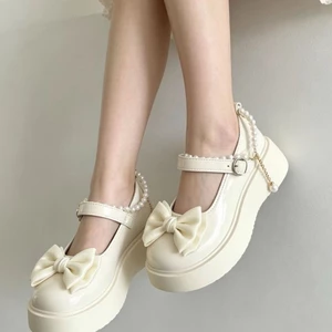 Cô Gái Mary Bow Jane Giày Da Nhỏ Nhật Bản JK Đồng Phục Đại Học Đa Năng Phong Cách Anh Quốc Ch