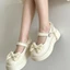 Cô Gái Mary Bow Jane Giày Da Nhỏ Nhật Bản JK Đồng Phục Đại Học Đa Năng Phong Cách Anh Quốc Ch