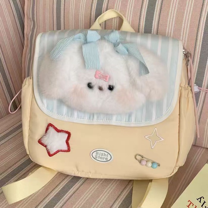 Phong cách mới nhỏ tươi trẻ và trẻ con nylon túi đi học dễ thương sức chứa lớn ba lô học sinh
