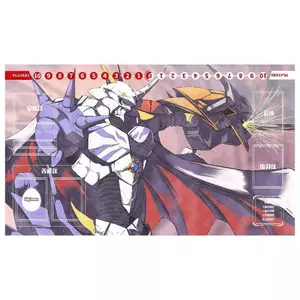 600X350X2Mm Digimon Phiêu Lưu Omegamon Thẻ Trận Thảm Đơn Người Chơi Ban Thẻ Trò Chơi Duel Tấm Trận Thảm Đồ Chơi