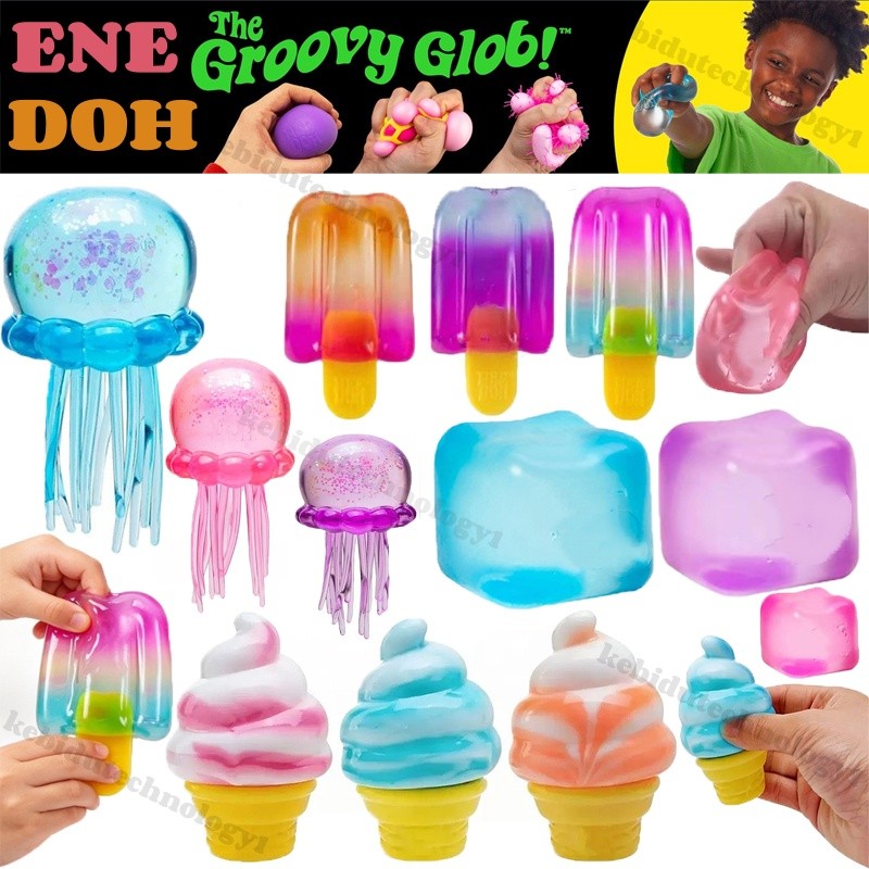 [Sẵn sàng] NeeDoh Đồ chơi bóp sứa Slime ngộ nghĩnh đầy màu sắc Dễ thương Squish Mềm mại Khối giác quan Thư giãn văn phòng Đồ chơi giảm căng thẳng Quà tặng ngày lễ