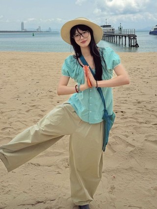 Áo sơ mi ngắn tay kiểu dáng cổ điển văn học hàn quốc thiết kế cổ điển dành cho nữ áo sơ mi kẻ