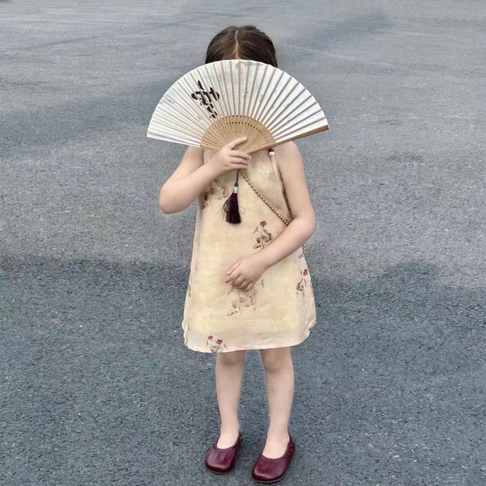 Cô Gái Nhỏ Quần Áo Trẻ Em Váy Sườn Xám Trung Quốc 2 Công Chúa Phong Cách Trung Hoa Bé Gái Váy Re