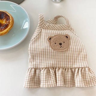 [Sẵn Sàng] Áo Vest Thú Cưng Ren Gấu Kẻ Sọc Dễ Thương Bốn Mùa Phù Hợp Với Teddy Bichon Quần Áo Mèo Nhỏ Size Vừa 1-8kg