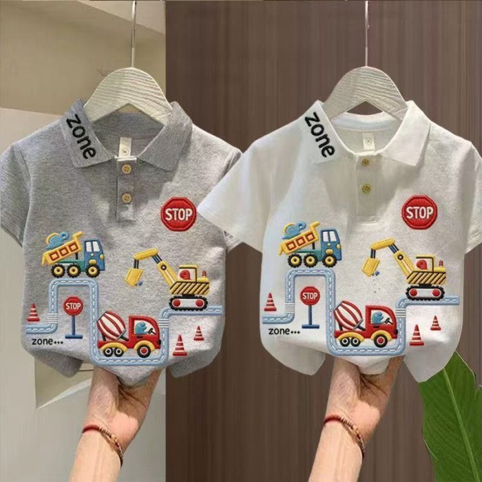 Áo polo trẻ em tay ngắn mùa hè trẻ em thương hiệu Hàn Quốc Áo thun Ultraman thời trang cho bé