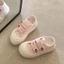 Rejia Giày Vải Velcro Thoáng Khí Nữ Trắng Mỏng Giày Đế Dày Giày Thể Thao Thời Trang Đa Năng