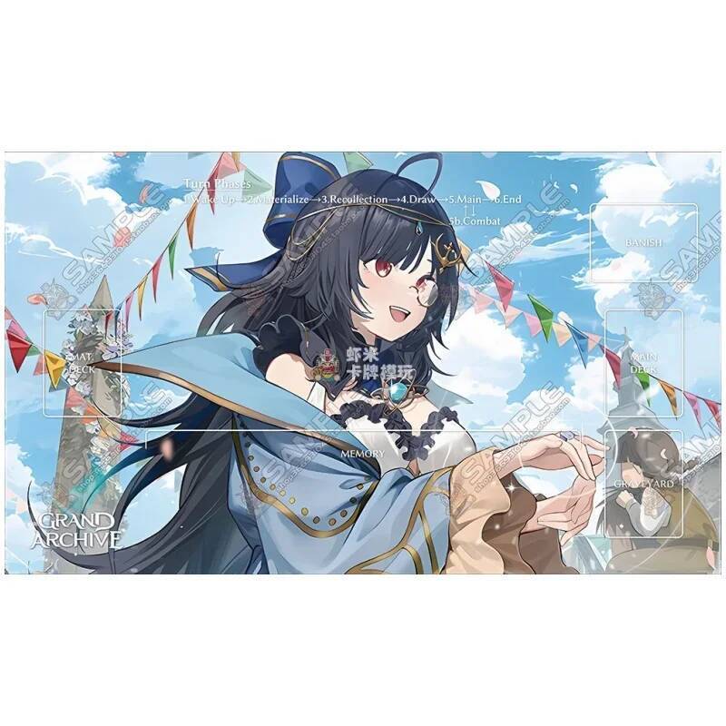 Grand Archive Series 600x350mm Tấm chơi tùy chỉnh Playmat Hoạt hình Lập trình lại hỏa táng-Ritual Thanh lọc bảng cao su Thảm trò chơi