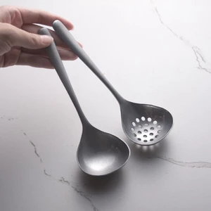 Nồi Lẩu Inox 304 Dày Phong Cách Nhật Bản Và Hàn Quốc, Thìa Retro Cũ, Thìa Lớn, Thìa Canh Tay Cầm Dài