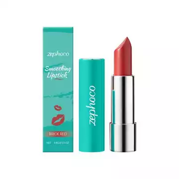 Son Bóng Dưỡng Ẩm Màu Đỏ Gạch Zephoco, Bóng Mượt, Dễ Thoa, Đa Năng, Không Bết Dính, Trang Điểm Môi Hàng Ngày.