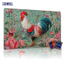 Thảm chơi TCG chống trượt BHJLAXR Tương thích cho các trò chơi thẻ giao dịch TCG / CCG, Bàn hoa và gà trống 14x24in Thích hợp cho các cuộc họp gia đình, dành cho những người đam mê TCG