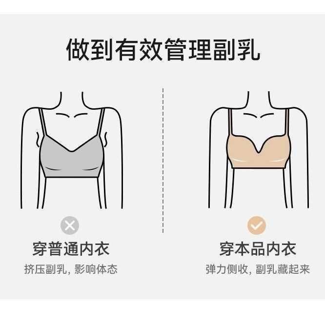 Bán chạy m Đẹp Lưng Dây Quần Lót Nữ Ngực Nhỏ Hơi Tập Hợp Sling Mùa Hè Mỏng Liền Mạch Áo Ngực