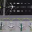 2026 1: 400 Tấm lót đường băng sân bay cho máy bay mô hình Boeing B777 / Airbus A380 Vị trí đỗ xe máy bay hàng không trên sân bay Tạp dề (Chỉ có bàn di chuột)