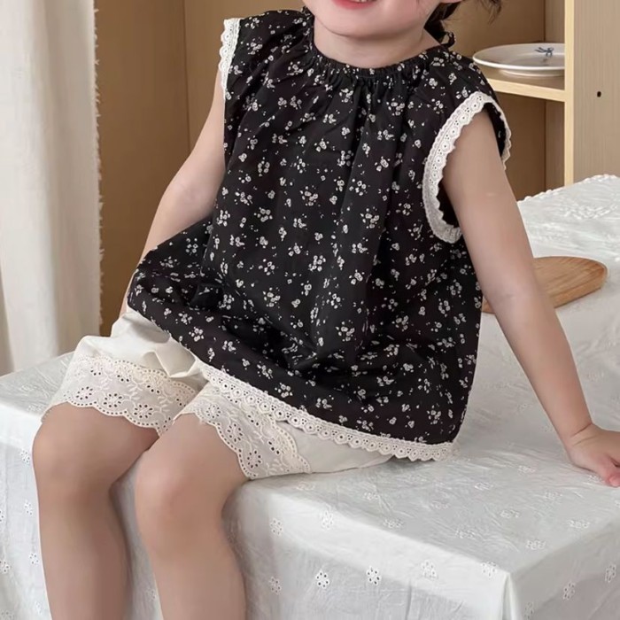 bé gái nguyên chất quần short cotton đơn giản và đa năng màu trơn dáng rộng thoáng khí quần r