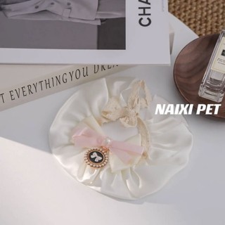 [Hàng có sẵn] Khăn nước bọt cho mèo Nơ trang trí chó Ren Yếm dễ thương 2-11kg