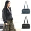 Hàn Quốc Mới matin kim In Chữ Denim Có Thể Giặt Túi Xách Niche Retro Nách Đặt Hàng Túi Đeo Vai