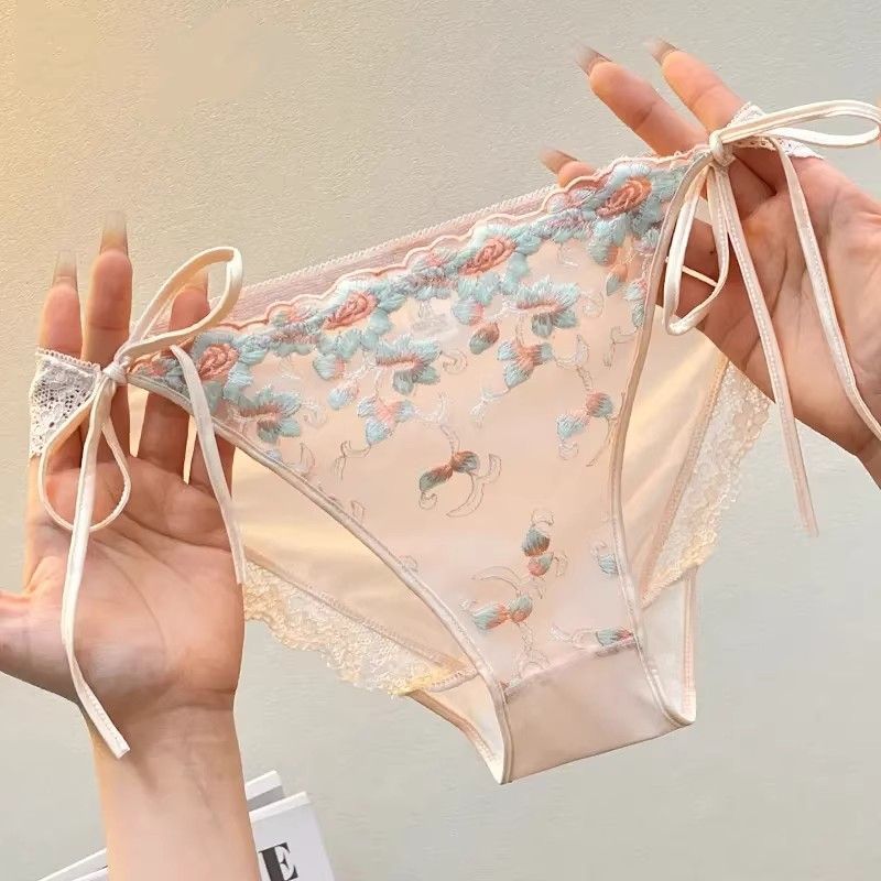 Pháp Gợi Cảm Thêu Ren Quần Lót Nữ Tay Thấp Phối Ren Giải Pháp Pure Desire Nữ Quần Đùi