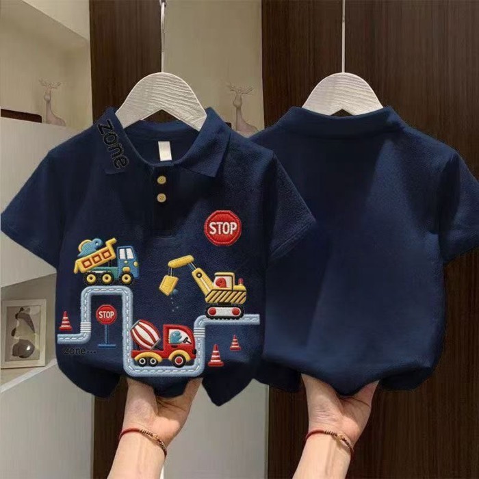 Áo polo trẻ em tay ngắn mùa hè trẻ em thương hiệu Hàn Quốc Áo thun Ultraman thời trang cho bé