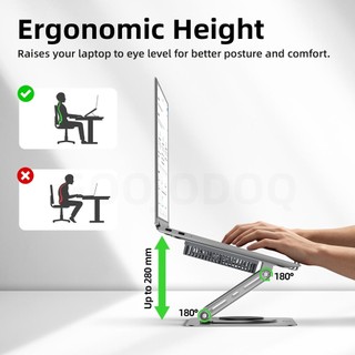 Giá Đỡ Laptop GOOJODOQ 360° Xoay Linh Hoạt, Chịu Tải 10kg, Tương Thích 15.6 Inch, Gập Gọn Mang Đi