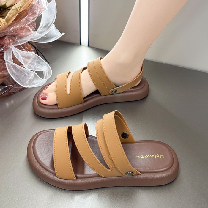 Dép dép mùa hè cho nữ, đế dày, thời trang mới, đi biển, chống trượt, giản dị, đa năng
