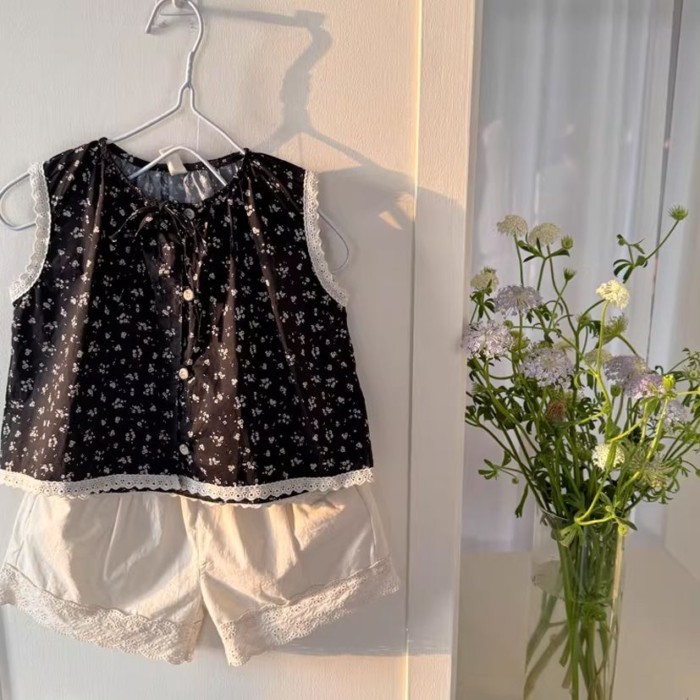 bé gái nguyên chất quần short cotton đơn giản và đa năng màu trơn dáng rộng thoáng khí quần r