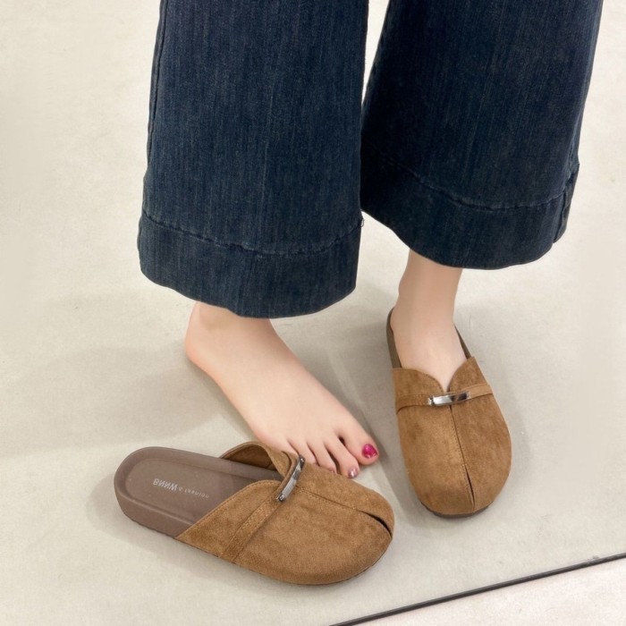 đôi dép xỏ ngón Baotou đế dày dành cho nữ mặc ngoài xuân hè mới thời trang cổ điển Giày Birkenst