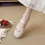 Giày tăng chiều cao Pháp, ren nông miệng, váy mới, giày Mary Jane, giày phong cách ballet đế
