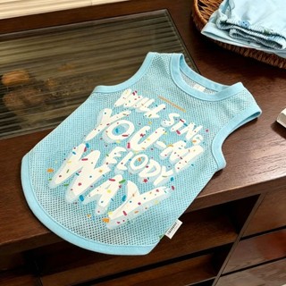 [Hàng có sẵn] Áo Vest lưới thoáng khí in chữ cho chó mèo mùa hè 1-10,5kg