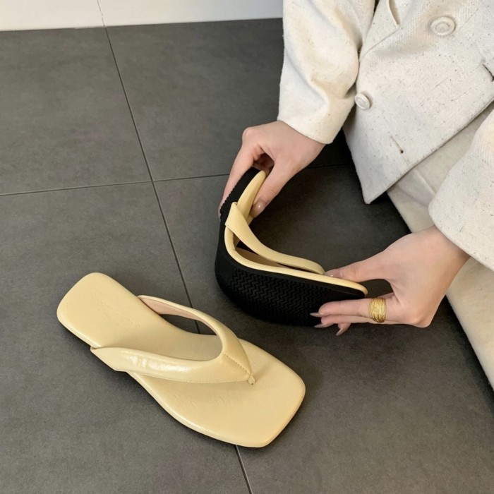 Dép xỏ ngón đế bệt mặc ngoài mùa hè cho nữ, dép xỏ ngón cao cấp, sandal đi biển đi biển