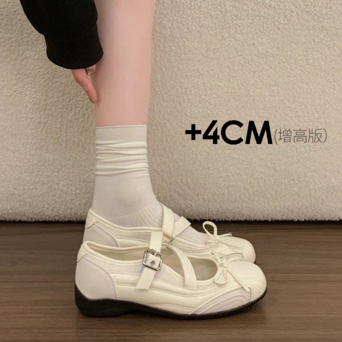 Giày múa ba lê tăng chiều cao bên trong Mary Jane dành cho nữ dép xỏ ngón thể thao mùa hè đế dày