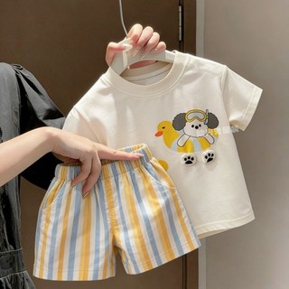 Bộ đồ thường ngày ngắn tay dành cho bé trai mùa hè hoạt hình dành cho trẻ em và trẻ sơ sinh Áo nửa