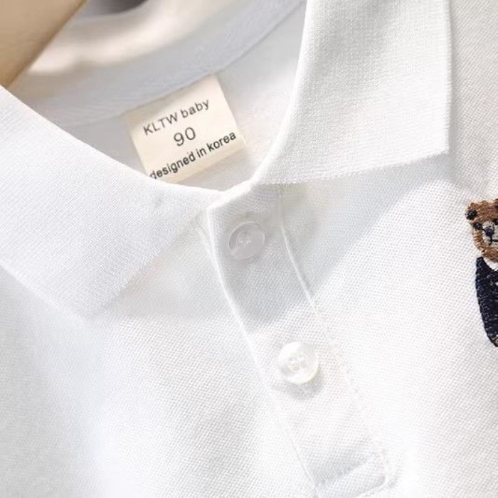Áo sơ mi POLO trẻ em  phong cách Hàn Quốc mềm mại, thoải mái, ve áo rộng vừa vặn, đa năng, nhẹ